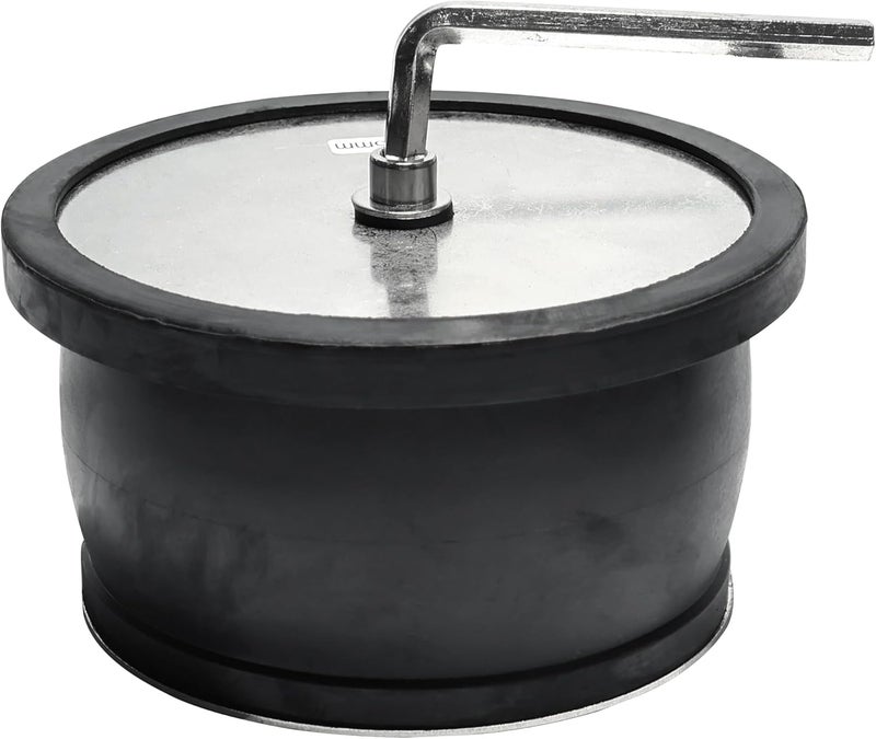 BOPOREAE Expandable Mechanical Seal Cleanout Pipe Plug-Rubber Expansion Scupper Plugs & Removable Stainless Steel Allen Wrench Handle, 5-5/16" to 5-7/8" In Sewer Cap Cover, Winterizing Pool Boat Plugs - Image 1
